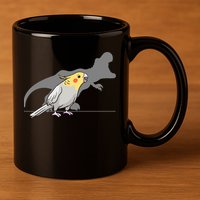 Cockatiel Cockatoo Lutino Parrot Quarrion Dinosaur Dino Gift 11oz C Handle Ceramic Mug