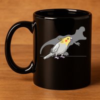 Cockatiel Cockatoo Lutino Parrot Quarrion Dinosaur Dino Gift 11oz C Handle Ceramic Mug