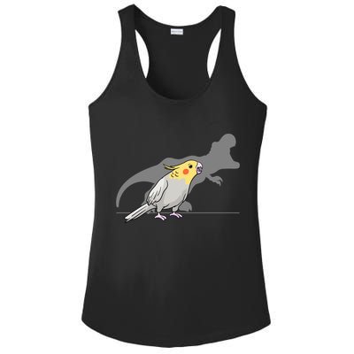 Cockatiel Cockatoo Lutino Parrot Quarrion Dinosaur Dino Gift Ladies PosiCharge Competitor Racerback Tank
