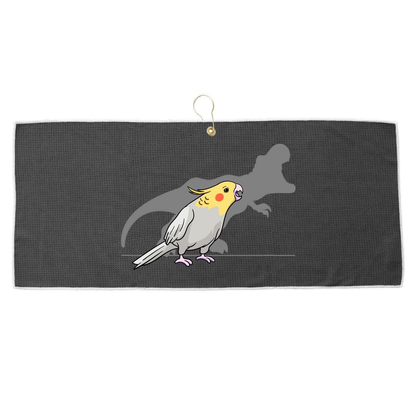 Cockatiel Cockatoo Lutino Parrot Quarrion Dinosaur Dino Gift Large Microfiber Waffle Golf Towel