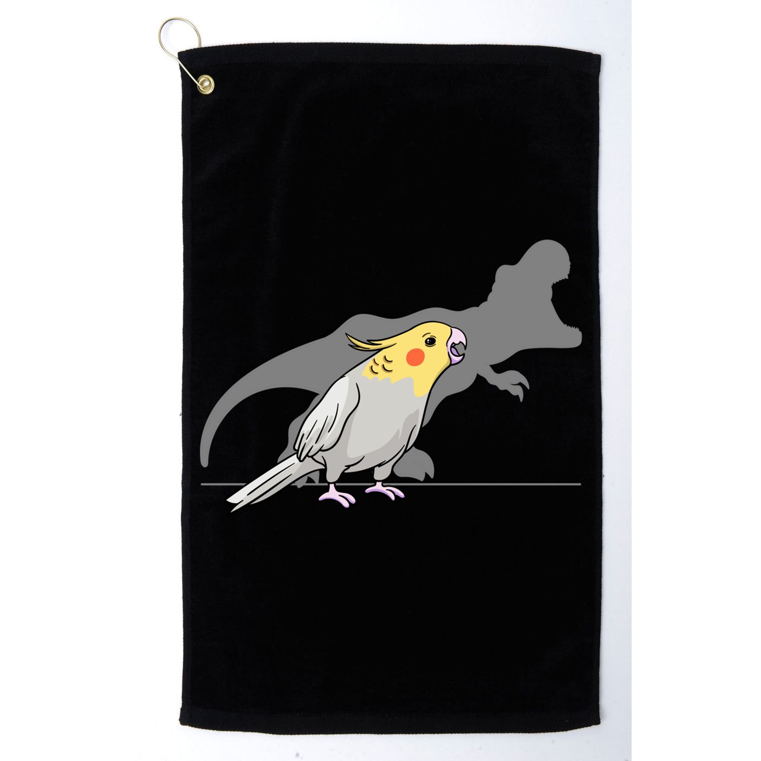 Cockatiel Cockatoo Lutino Parrot Quarrion Dinosaur Dino Gift Golf Towel