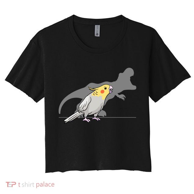 Cockatiel Cockatoo Lutino Parrot Quarrion Dinosaur Dino Gift Crop Top