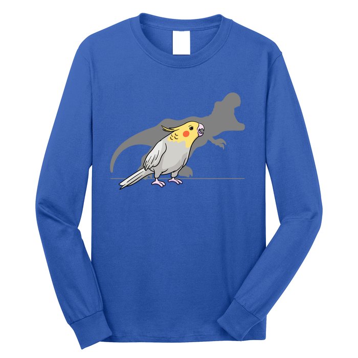 Cockatiel Cockatoo Lutino Parrot Quarrion Dinosaur Dino Gift Long Sleeve Shirt