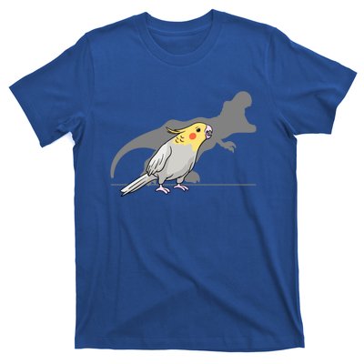 Cockatiel Cockatoo Lutino Parrot Quarrion Dinosaur Dino Gift T-Shirt