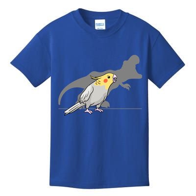 Cockatiel Cockatoo Lutino Parrot Quarrion Dinosaur Dino Gift Kids T-Shirt