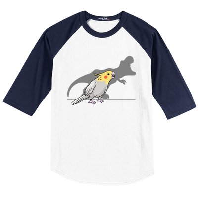 Cockatiel Cockatoo Lutino Parrot Quarrion Dinosaur Dino Gift Baseball Sleeve Shirt