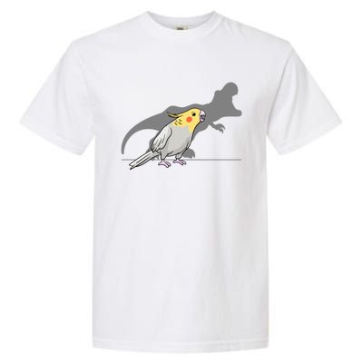 Cockatiel Cockatoo Lutino Parrot Quarrion Dinosaur Dino Gift Garment-Dyed Heavyweight T-Shirt