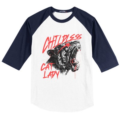 Childless Cat Lady Baseball Sleeve Shirt