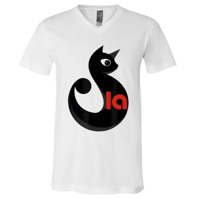 Cat  Comma La V-Neck T-Shirt