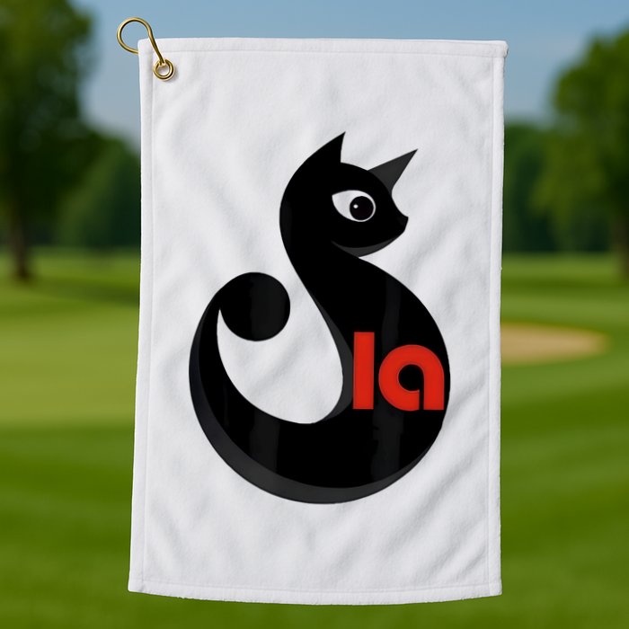 Cat  Comma La Golf Towel