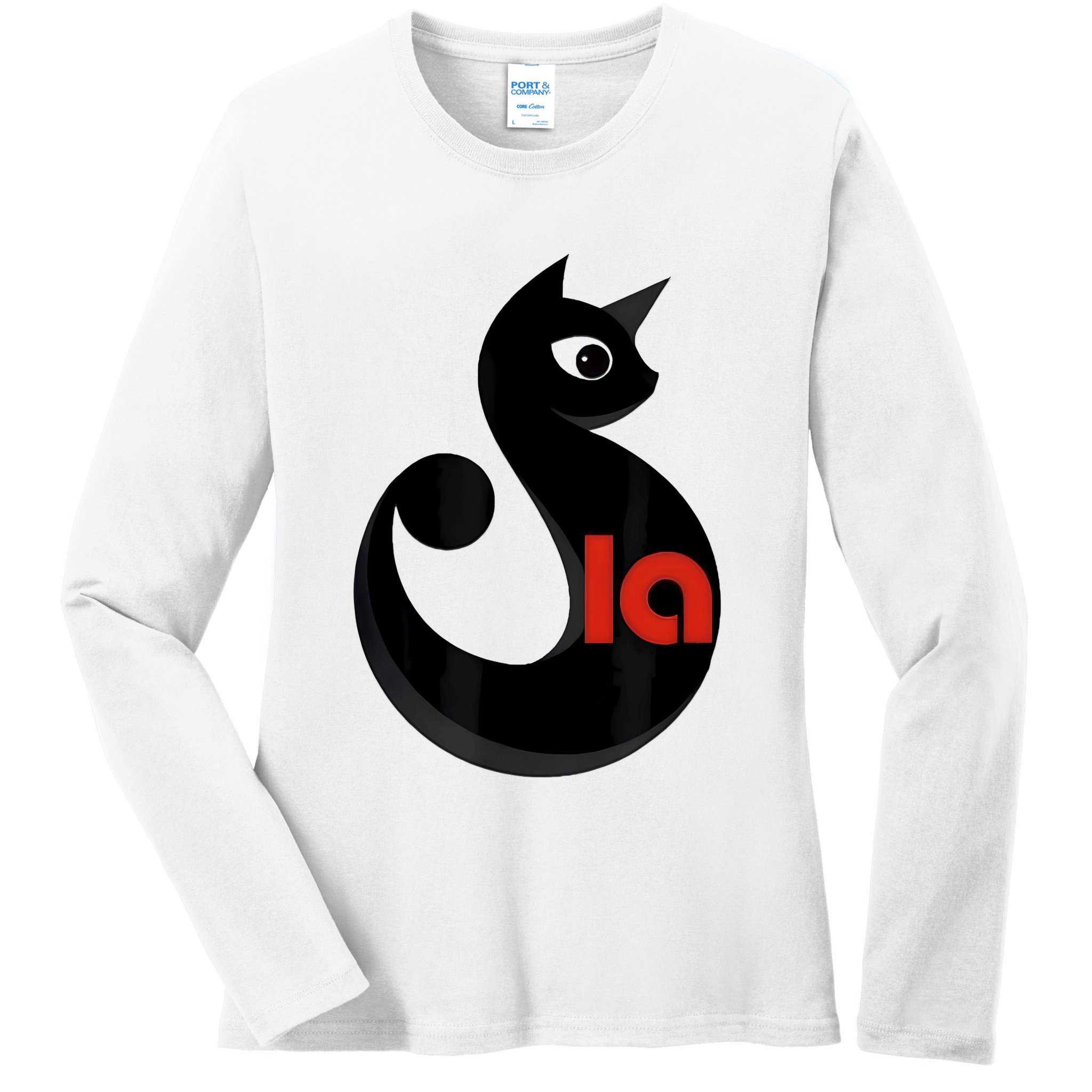Cat  Comma La Ladies Long Sleeve Shirt