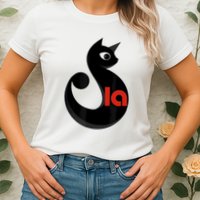 Cat  Comma La Womens T-Shirt