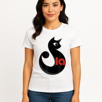 Cat  Comma La Womens T-Shirt