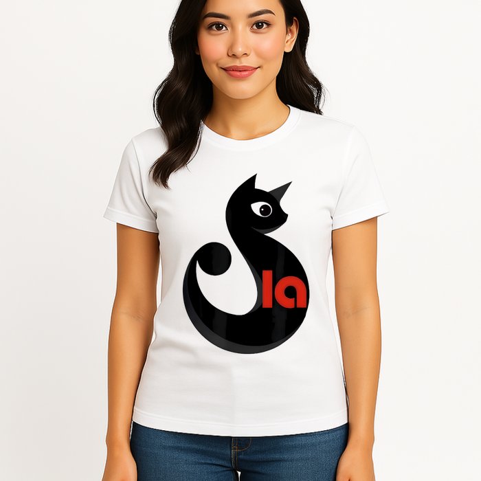 Cat  Comma La Womens T-Shirt