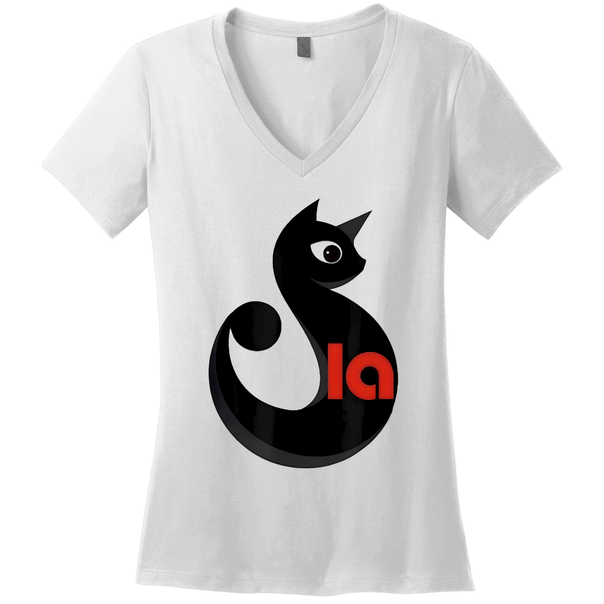 Cat  Comma La Women's V-Neck T-Shirt
