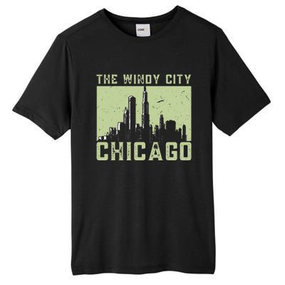 Chicago City Lover The Windy City Chicago Tall Fusion ChromaSoft Performance T-Shirt