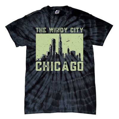 Chicago City Lover The Windy City Chicago Tie-Dye T-Shirt