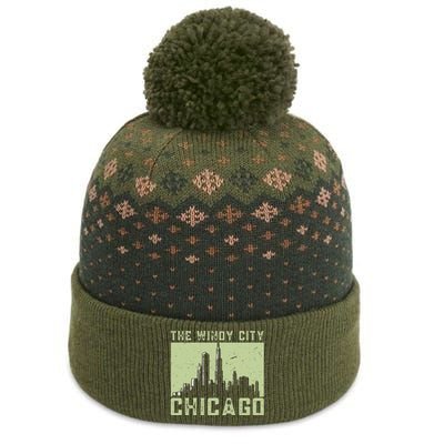 Chicago City Lover The Windy City Chicago The Baniff Cuffed Pom Beanie