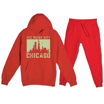 Chicago City Lover The Windy City Chicago Premium Hooded Sweatsuit Set