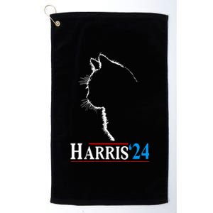 Childless Cat Lady Funny Cat Ladies For Kamala Harris 2024 Platinum Collection Golf Towel