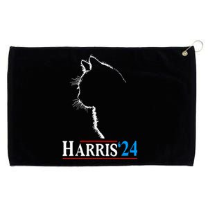 Childless Cat Lady Funny Cat Ladies For Kamala Harris 2024 Grommeted Golf Towel