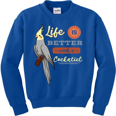 Cockatiel Cockatoo Lutino Quarrion Parrot Tiel Weiro Bird Great Gift Kids Sweatshirt