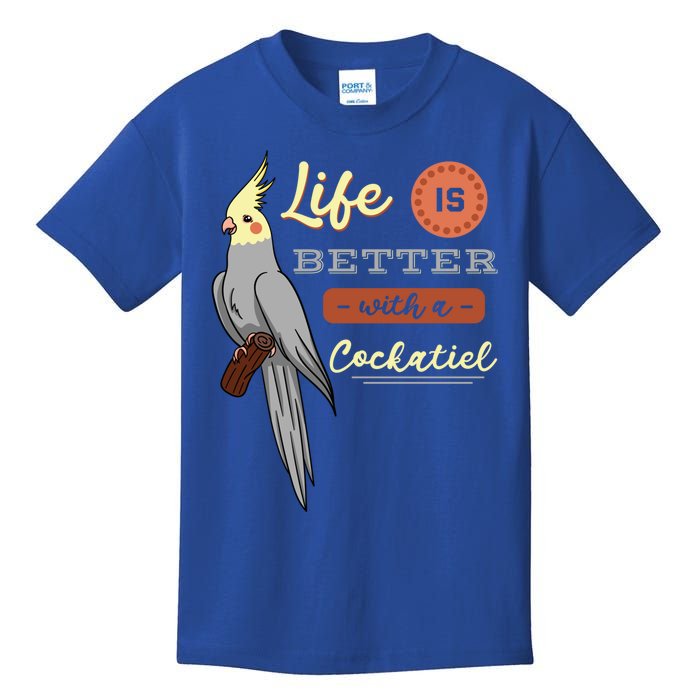 Cockatiel Cockatoo Lutino Quarrion Parrot Tiel Weiro Bird Great Gift Kids T-Shirt