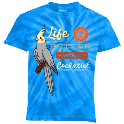 Cockatiel Cockatoo Lutino Quarrion Parrot Tiel Weiro Bird Great Gift Kids Tie-Dye T-Shirt