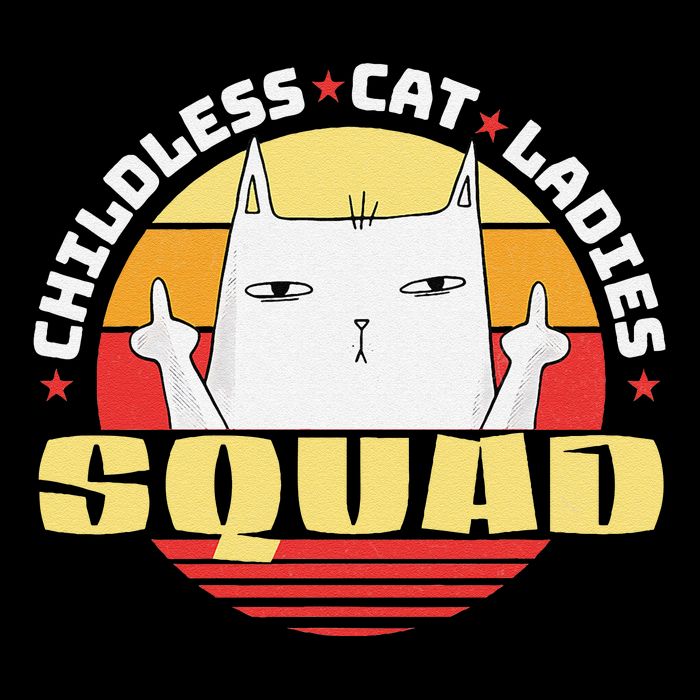 Childless Cat Ladies Squad Club Lady Funny Middle Finger City Backpack