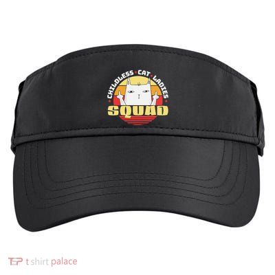 Childless Cat Ladies Squad Club Lady Funny Middle Finger Adult Drive Performance Visor