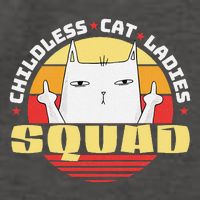Childless Cat Ladies Squad Club Lady Funny Middle Finger Vector Backpack