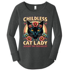 Childless Cat Ladies Against Patriarchy Us Election Day 2024 Women's Perfect Tri Tunic Long Sleeve Shirt