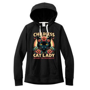 Childless Cat Ladies Against Patriarchy Us Election Day 2024 Women's Fleece Hoodie