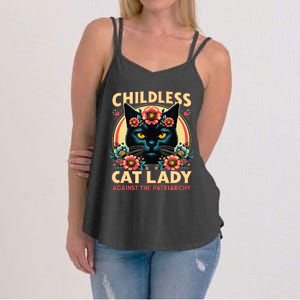 Childless Cat Ladies Against Patriarchy Us Election Day 2024 Women's Strappy Tank