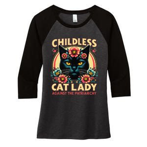 Childless Cat Ladies Against Patriarchy Us Election Day 2024 Women's Tri-Blend 3/4-Sleeve Raglan Shirt