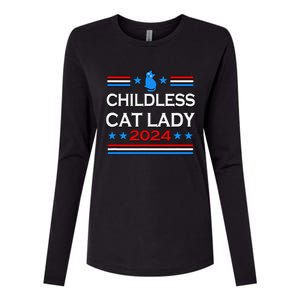 Childless Cat Lady 2024 Womens Cotton Relaxed Long Sleeve T-Shirt