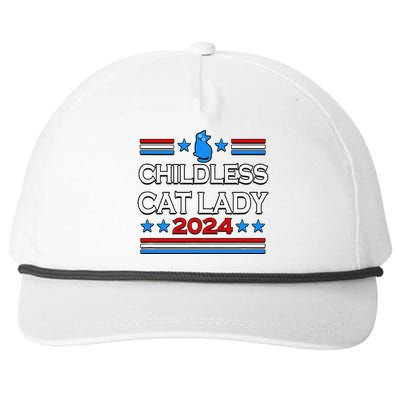 Childless Cat Lady 2024 Snapback Five-Panel Rope Hat