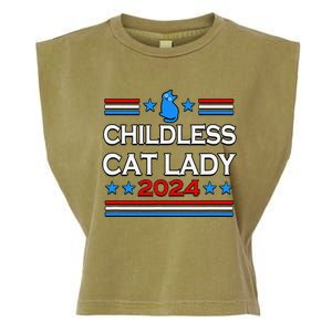 Childless Cat Lady 2024 Garment-Dyed Women's Muscle Tee