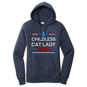 Childless Cat Lady 2024 Women's Pullover Hoodie