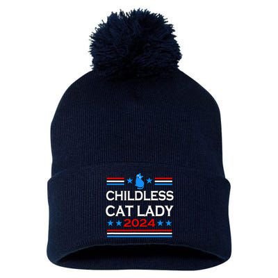 Childless Cat Lady 2024 Pom Pom 12in Knit Beanie