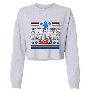 Childless Cat Lady 2024 Cropped Pullover Crew