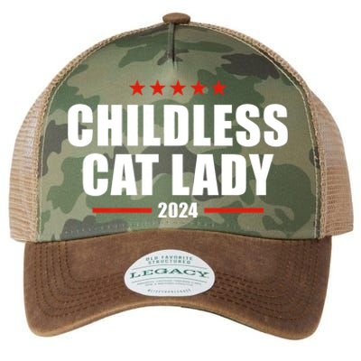 Childless Cat Lady 2024 Childless Cat Lady Legacy Tie Dye Trucker Hat