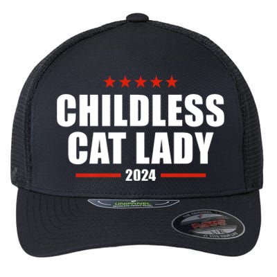 Childless Cat Lady 2024 Childless Cat Lady Flexfit Unipanel Trucker Cap