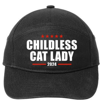 Childless Cat Lady 2024 Childless Cat Lady 7-Panel Snapback Hat