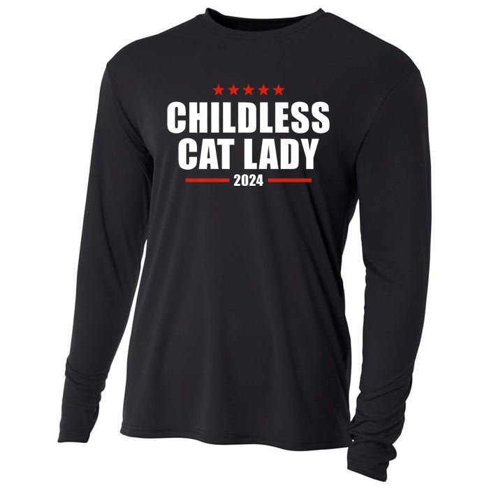 Childless Cat Lady 2024 Childless Cat Lady Cooling Performance Long Sleeve Crew