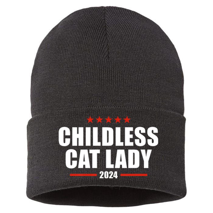 Childless Cat Lady 2024 Childless Cat Lady Sustainable Knit Beanie