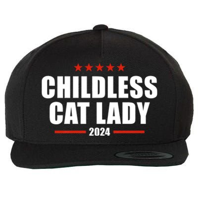 Childless Cat Lady 2024 Childless Cat Lady Wool Snapback Cap