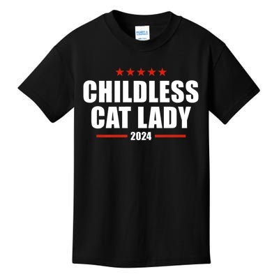 Childless Cat Lady 2024 Childless Cat Lady Kids T-Shirt