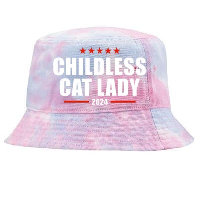 Childless Cat Lady 2024 Childless Cat Lady Tie-Dyed Bucket Hat