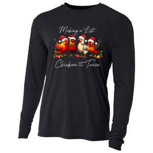 Christmas Chicken Lover Xmas Making A List Chicken It Twice Cooling Performance Long Sleeve Crew